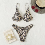 Damen Triangel-Bikini mit sexy Leopardenmuster