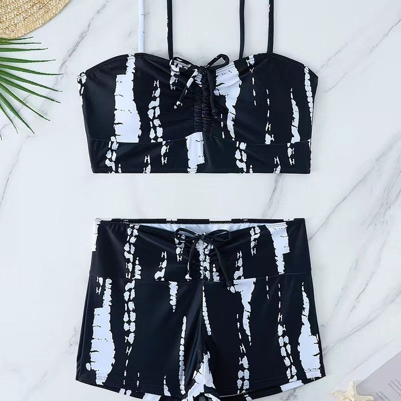 Damen Bikini mit floralem Rüschendesign und verstellbaren Trägern R&B