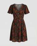 Damen Freizeitkleid Mini mit V-Ausschnitt