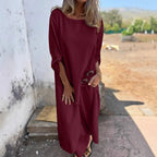 Damen Oversize Strandkleid mit Knopfdetails R&B