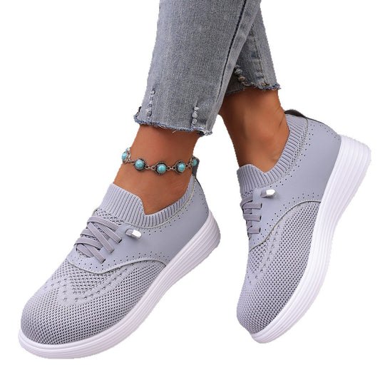 Damen komfortable Sneaker mit atmungsaktivem Obermaterial und flexiblem Fußbett R&B