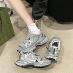 Damen Leichte Sport-Sneaker mit atmungsaktiven Mesh-Einsätzen und dämpfender Sohle R&B