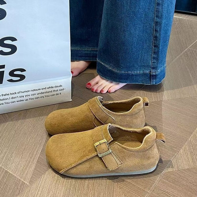 Damen Komfortable Mokassins mit verstellbarem Riemen und weichem Obermaterial R&B