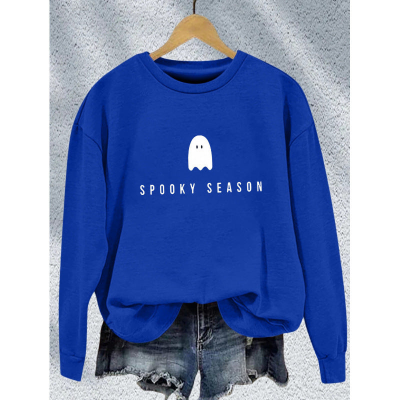 Damen Sweatshirt mit lässigem Gruselmotiv und weichem Innenfleece R&B