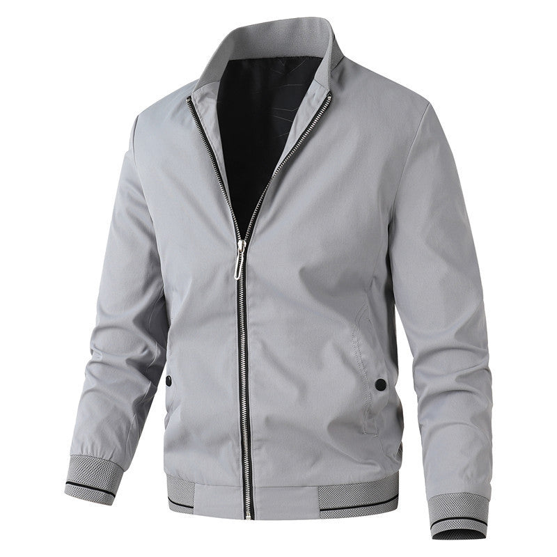 Herren modische Bomberjacke mit sportlichem Design und elastischen Bündchen R&B