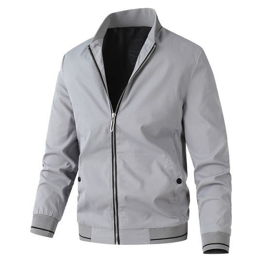 Herren modische Bomberjacke mit sportlichem Design und elastischen Bündchen R&B