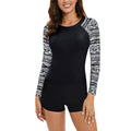 Damen Sportlicher Langarm-Schwimmanzug R&B