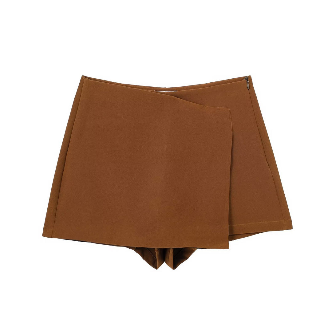 Damen sportliche Shorts mit elegantem Layering-Design R&B