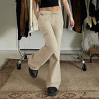 Damen bequeme Cargo-Hose mit elastischem Bund und praktischen Seitentaschen R&B
