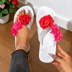 Damen Komfortable Zehentrenner Sandalen R&B