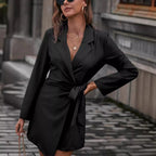 Damen eleganter Wickelkleid