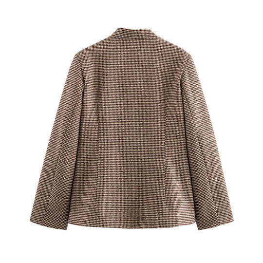 Damen Modische Jacke mit strukturierter Stoffoberfläche und praktischen Taschen R&B