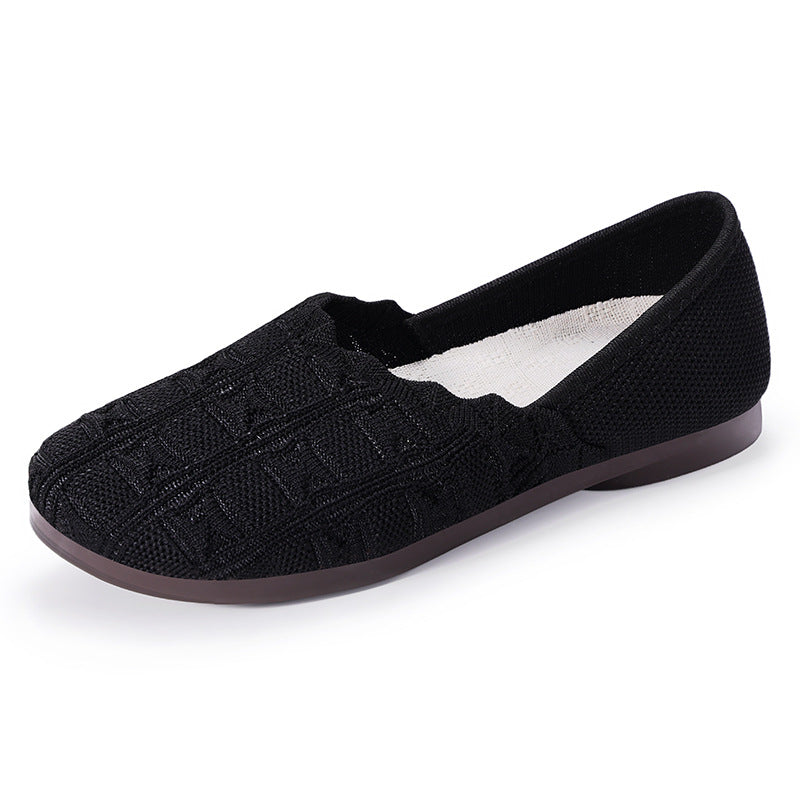 Damen Bequeme Ballerinas aus atmungsaktivem Strickmaterial R&B