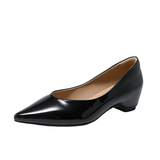 Damen elegante spitze Pumps mit metallic Oberfläche R&B