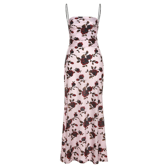 Damen Elegantes Maxikleid mit floralem Print und Spaghettiträgern R&B