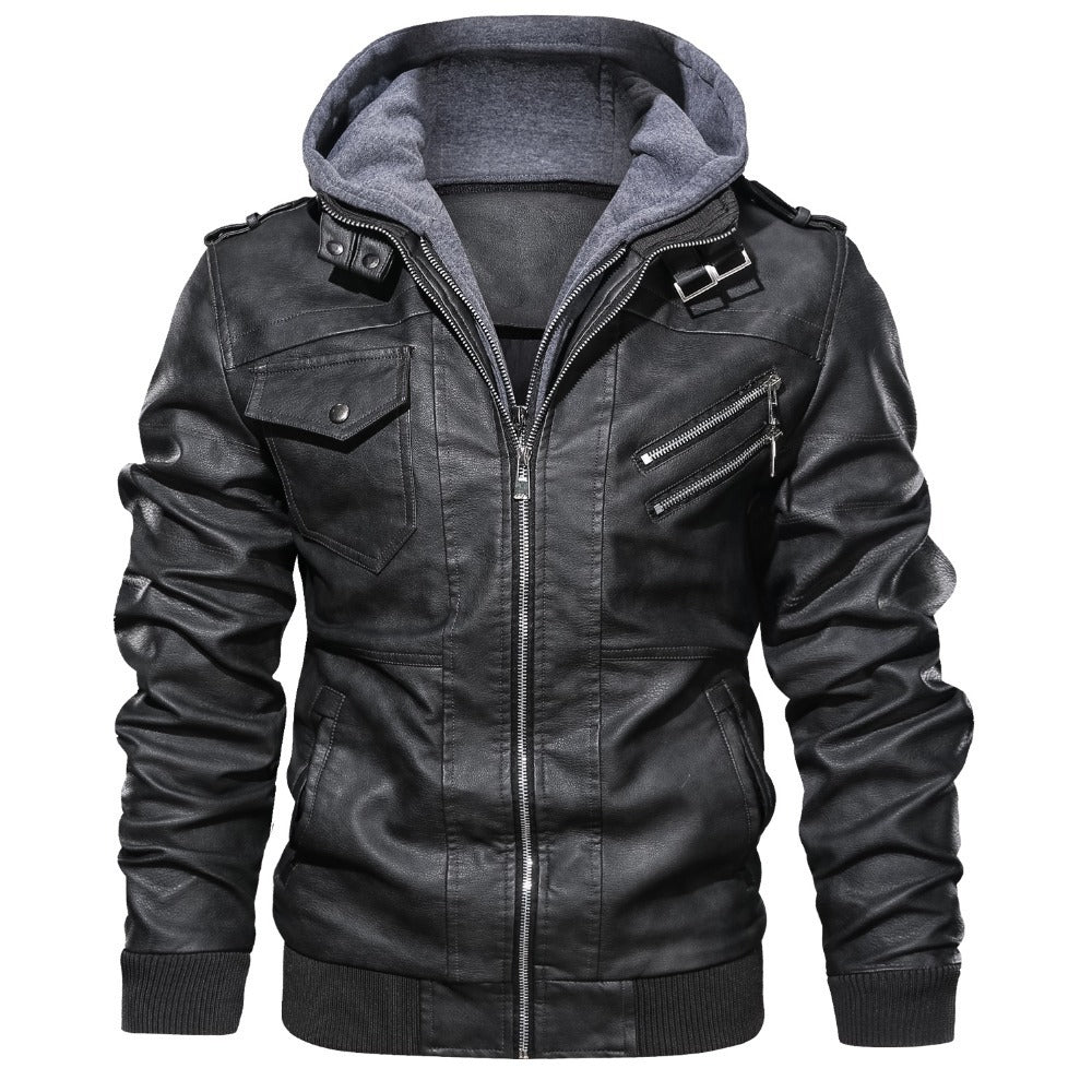 Herren jacke mit abnehmbarem Kapuzenfutter und mehreren praktischen Taschen R&B