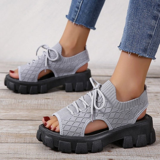Damen Sportliche Sandalen mit atmungsaktivem Obermaterial und rutschfester Sohle R&B