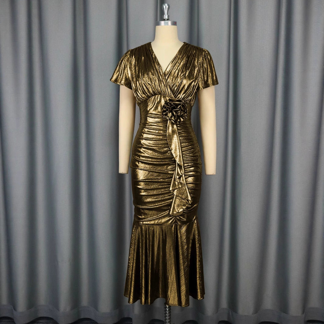 Damen Glamouröses Abendkleid mit Raffinierten Drapierungen R&B