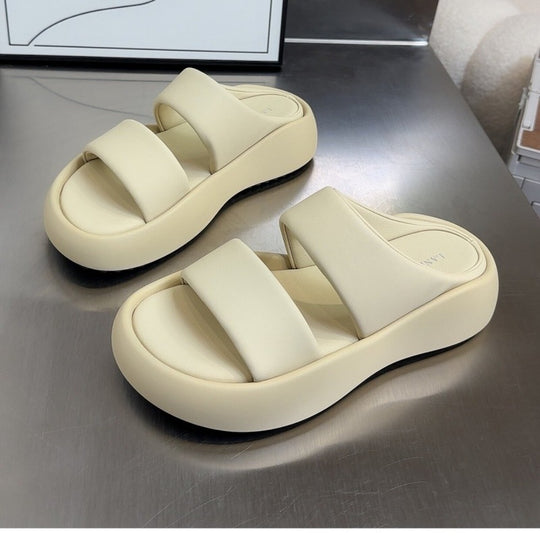 Damen Komfort-Sandalen mit leichtem Plateau und verstellbaren Riemen R&B