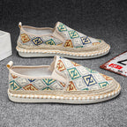 Damen Slip-On Espadrilles mit kunstvoller Stickerei