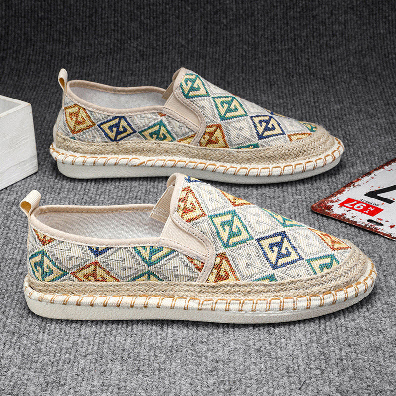 Damen Slip-On Espadrilles mit kunstvoller Stickerei