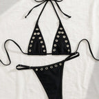 Damen Triangel-Bikini-Set mit glamourösen Zier-Details R&B