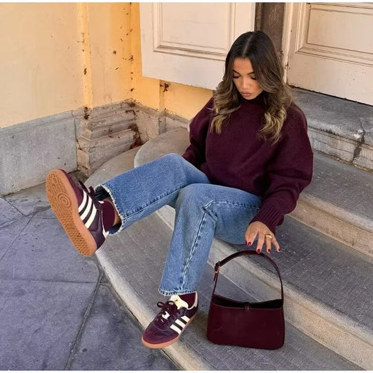 Damen Kuscheliger Rollkragenpullover R&B