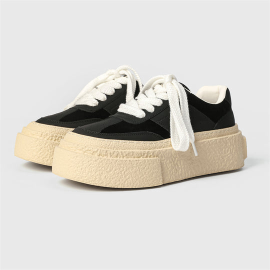 Damen Modische Plateau Sneakers mit strukturierter Sohle R&B