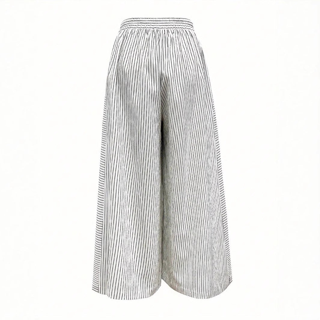 Damen Hochtaillierte Culotte mit Streifen R&B
