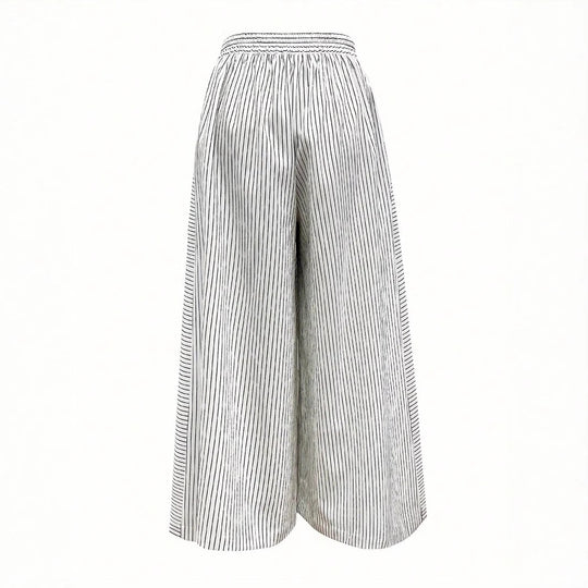 Damen Hochtaillierte Culotte mit Streifen R&B