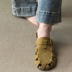 Damen Komfortable Sandalen im mediterranen Stil mit geflochtenem Riemendesign R&B