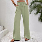 Damen weite Sommerhose mit elastischem Bund und lässigem Schnitt R&B