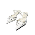 Damen Slingback Pumps mit eleganter Schleifenapplikation und modischem Punktedesign EB