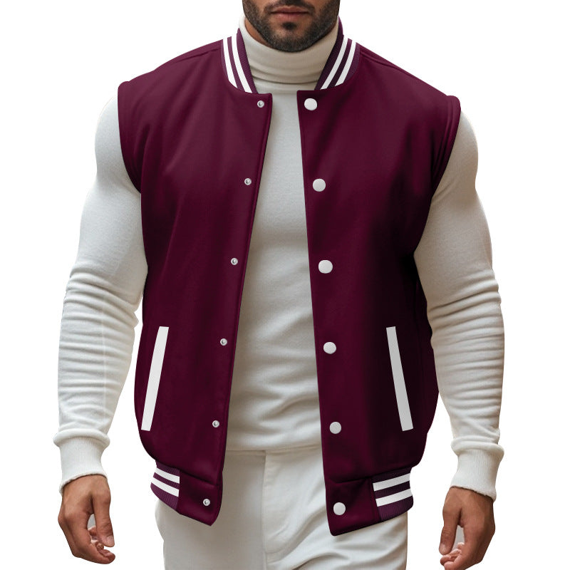 Herren trendige Collegejacke mit sportlichem Schnitt R&B