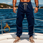 Herren Sportliche Cargo-Jogginghose mit elastischem Bund und praktischen Taschen R&B