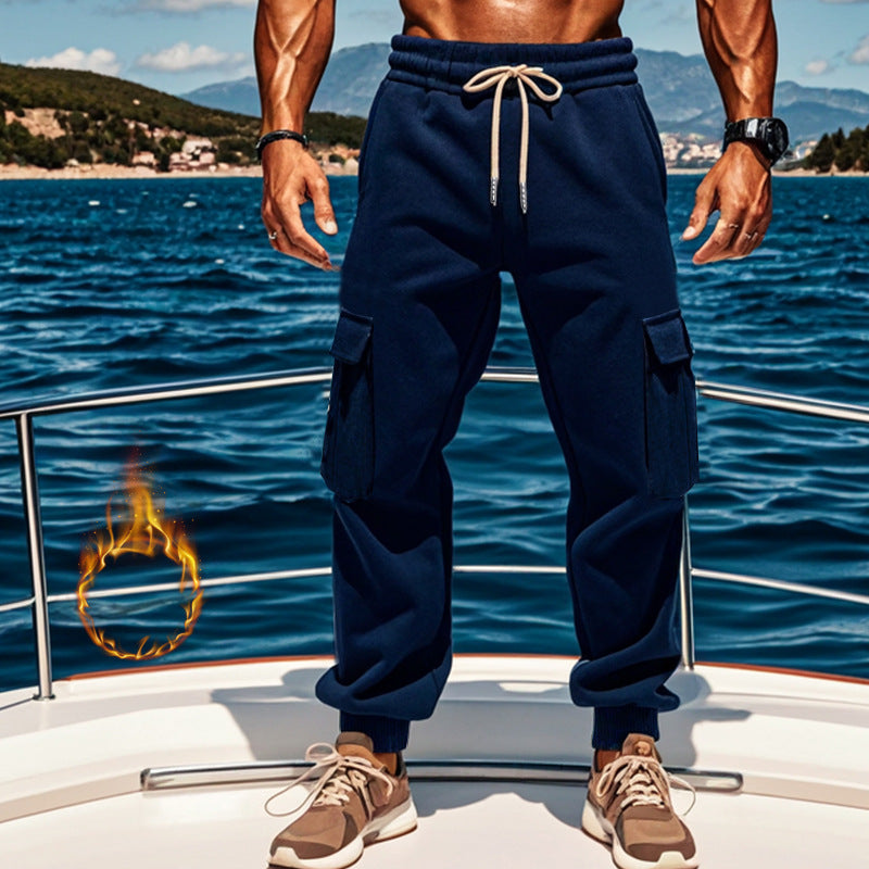 Herren Sportliche Cargo-Jogginghose mit elastischem Bund und praktischen Taschen R&B