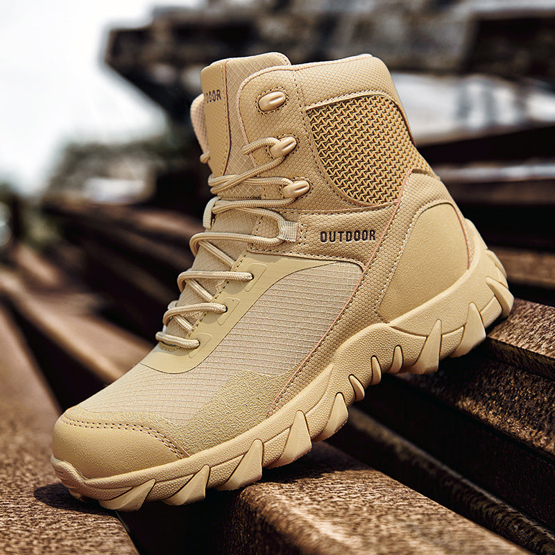 Herren strapazierfähige High-Top Outdoor-Schuhe mit rutschfester Sohle R&B