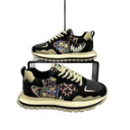 Damen Lifestyle Sneakers mit modernem Ethno-Muster und rutschfester Sohle