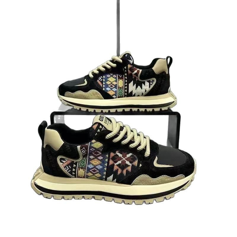 Damen Lifestyle Sneakers mit modernem Ethno-Muster und rutschfester Sohle