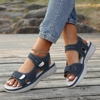 Damen Komfortable Sandalen mit verstellbarem Riemendesign und weich gepolstertem Fußbett R&B