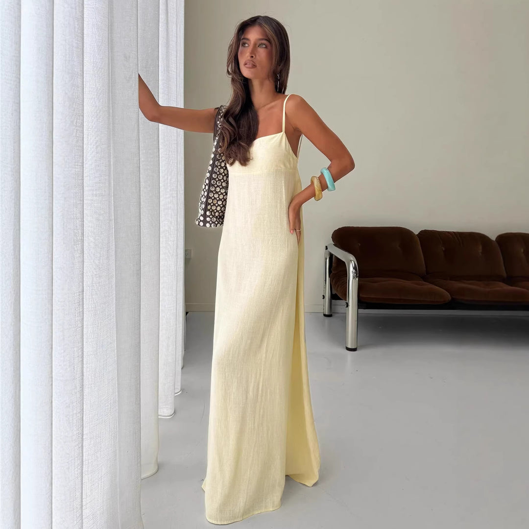Damen Maxikleid im lässigen Schnitt aus leichtem Material R&B