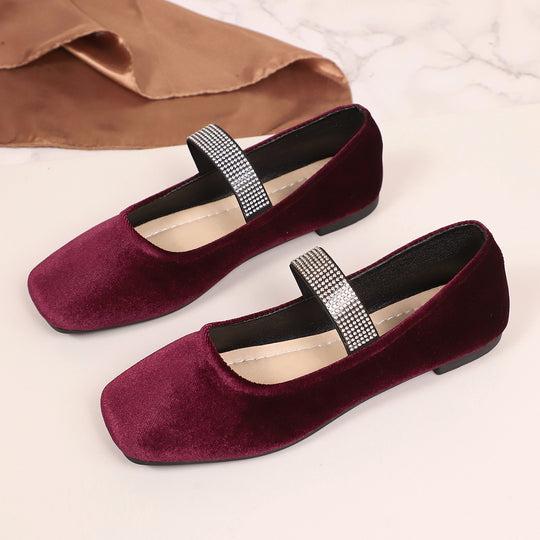 Damen Ballerinas mit glamourösem Riemchen und glitzerndem Schmuckdetail R&B
