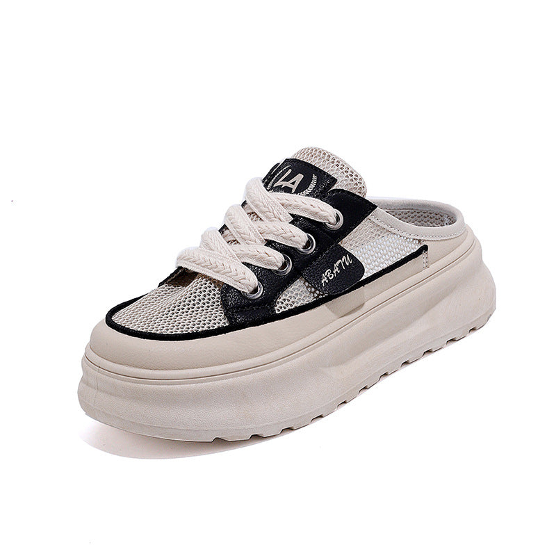 Damen Leichte Slip-On Sneakers mit atmungsaktiver Mesh-Oberfläche und dekorativem Detail R&B