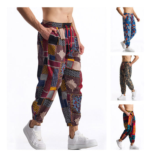 Herren Jogginghose mit modernem Patchwork-Design R&B