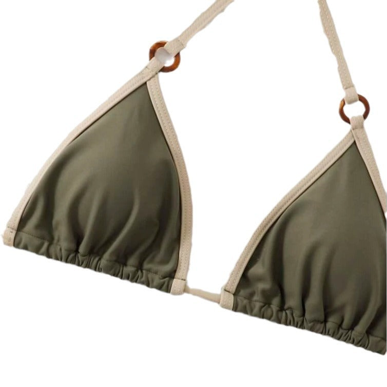 Damen Triangel-Bikini mit verstellbaren Bändern und eleganten Akzenten R&B