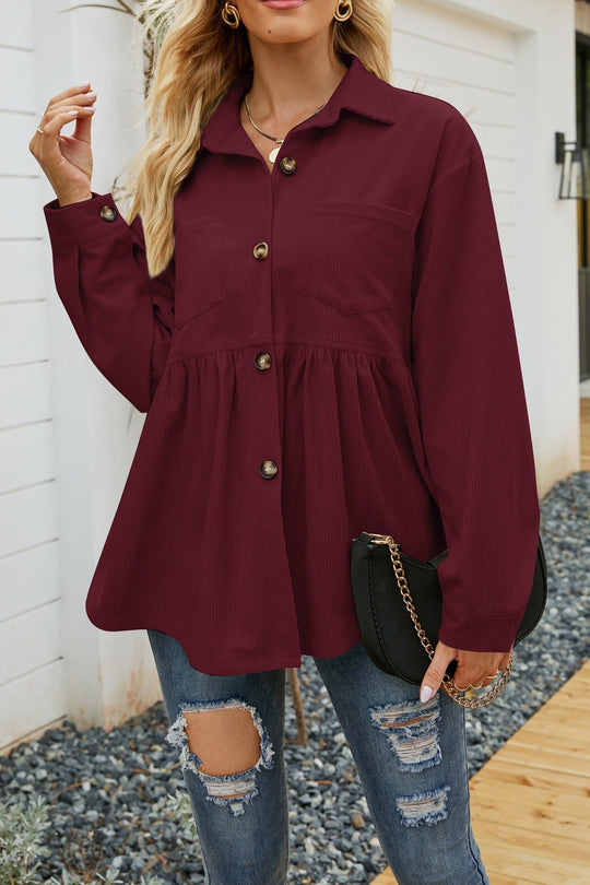 R&B | On Mauve Corduroy Shacket