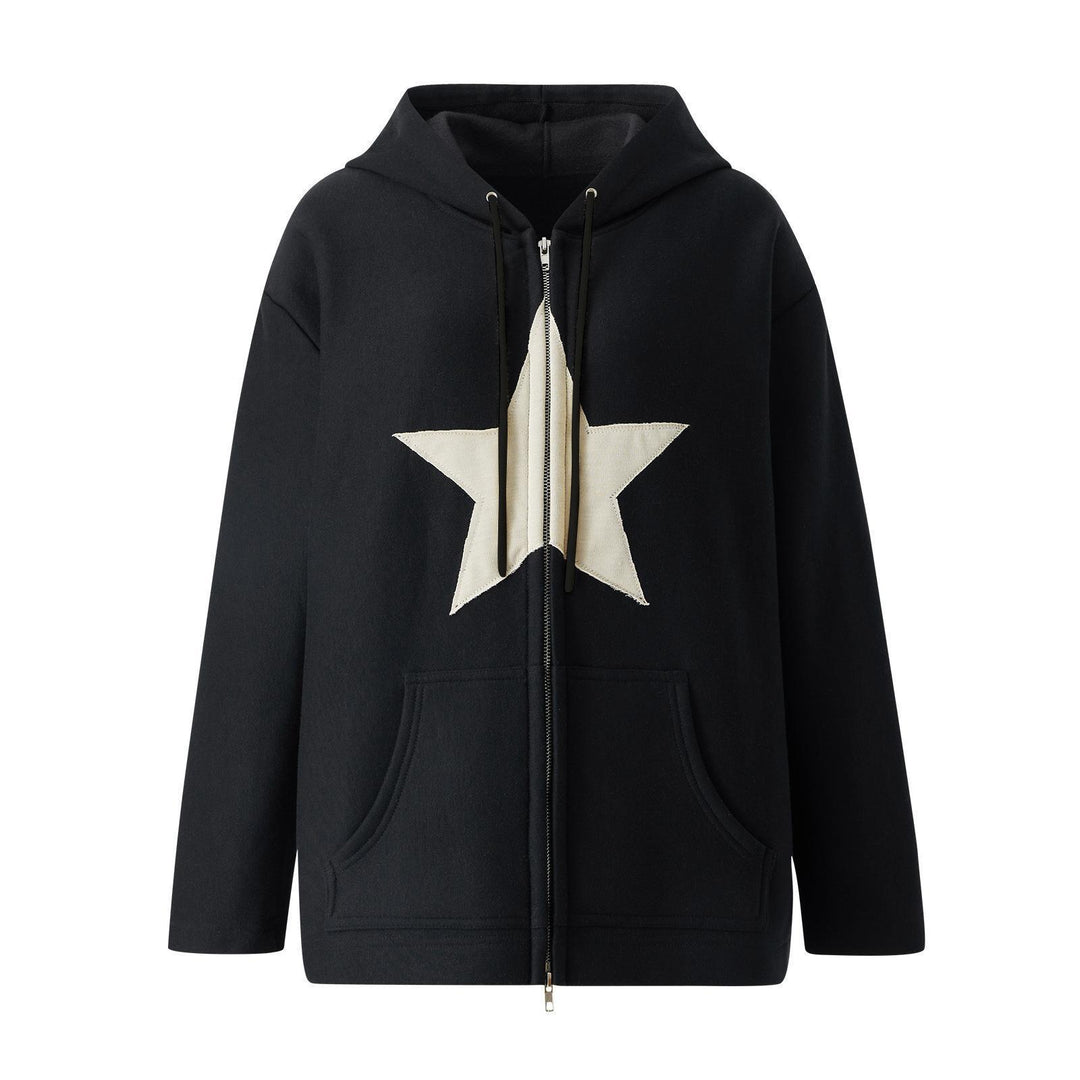 Damen lässiger Kapuzenpullover aus weichem Material mit stilvollem Sternenmotiv R&B