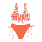 Damen Triangel-Bikini Set mit trendigem Leopardenmuster und verspieltem Knoten