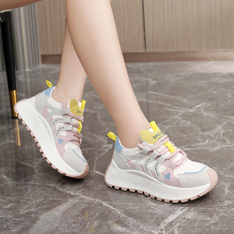 Damen Sportliche Chunky Sneakers mit atmungsaktiver Mesh-Oberfläche und dämpfendem Sohlenprofil R&B