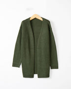 Damen Offene Strickjacke mit lässigem Schnitt und Taschen